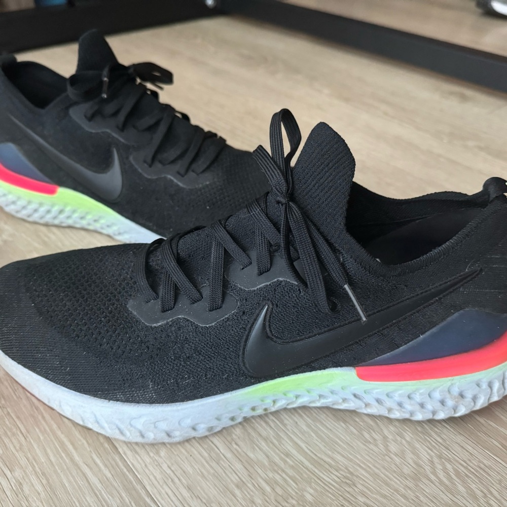 Men's Nike Epic React Flyknit 2 "Black Sapphire Hyper Pink" Size 14 Running Shoe